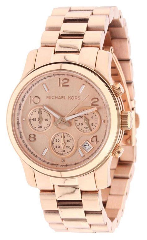 michael kors rose gold female watch